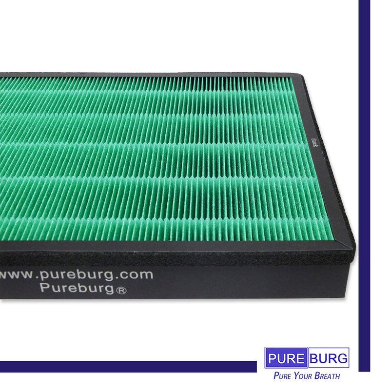 PUREBURG Replacement Filter Set Compatible with Coway Airmega 400 400S Air Purifier,1-Pack (2 Filters) H13 HEPA Activated Carbon MAX2 3-Stage Filtration - Image 4